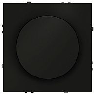 Светорегулятор встраиваемый Voltum S70 поворотно-нажимной 600 Вт, черный матовый пластик Soft touch VLS070308