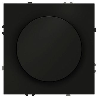 Светорегулятор встраиваемый Voltum S70 поворотно-нажимной 600 Вт, черный матовый пластик Soft touch VLS070308