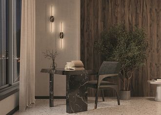 Бра 8,6*9,7*63 см, LED, 6W, 3000К, Maytoni Renaissance MOD256WL-L5BS3K3 черный
