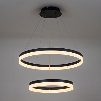 Подвесной светильник 60*60*90 см, LED 80W, 3000 / 6000K, Черный LED4U L10823-60-40 BK