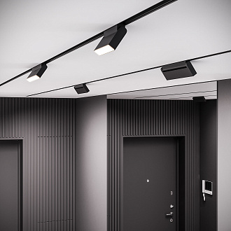 Светильник 12 см, Elektrostandard Slim Magnetic 6W 4200K Kos, черный