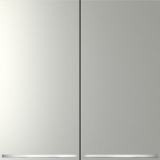 Выключатель встраиваемый Voltum S70 двухклавишный с подсветкой 10А, сталь пластик Soft touch VLS020205