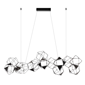 Светильник 137 см, 64W, 4000K, Odeon Light Trellis  5087/64L, черный хром