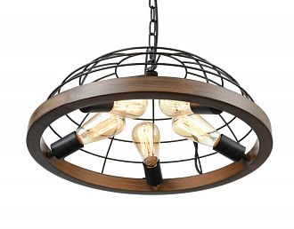 Подвесной светильник  50*140 см, 5*E27 античный черный Vele Luce Bensen VL6022P05