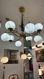 Люстра 8*E14*8*40W Odeon Light Fiolent 5432/8, античная бронза