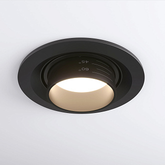 Встраиваемый LED светильник с регулировкой угла освещения 9920 LED 15W 4200K черный Elektrostandard, вр 9 см