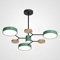 Люстра на штанге MEADE 4 lamps Green 70*70*60 см, 4*LED*16W, 4000K, ImperiumLoft MEADE-01, Чёрный, Бежевый