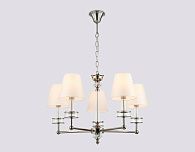 Подвесная люстра с абажурами и хрусталем **44-113 см, 5*E14*40W, K, Ambrella Light High Light LH71001, никель