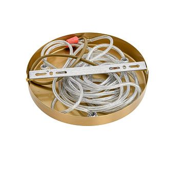 Подвес 22*22*222-222 см, 3*E14*40W, Lumion Denver LUM8276/3A, латунь