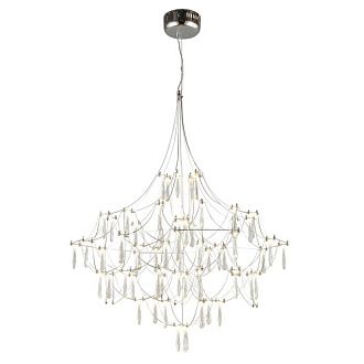 Подвесная люстра 80 см, 30W, 3000K, 7 м2 Omnilux Perelli OML-29603-63, хром