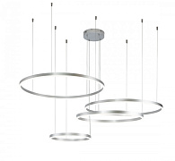 Подвесной светильник 1780*800*140/1240 мм, 4*LED 218W 3000-5700K серебро Indigo Galass V000016L, 14001/4P Silver