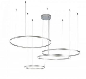 Подвесной светильник 1780*800*140/1240 мм, 4*LED 218W 3000-5700K серебро Indigo Galass V000016L, 14001/4P Silver