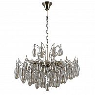 Подвесная люстра Omnilux Sanremo OML-70703-08, диаметр 63 см, бронза