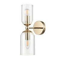 Бра 10*32 см, 2*E14 Lumion KASSIA 6586/2W золото, прозрачный