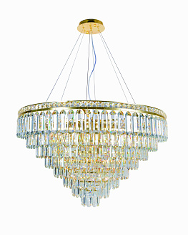 Люстра Ø800 x H500 (800), мм, 18 x 40W (720W), GOLD+CLEAR (Золото + Прозрачный Хрусталь) NewRgy 2796E/18A GOLD+CLEAR