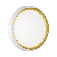 Cветильник 38*8,7 см, LED 48W, 4000 К, IP43, белый/золотой, пластик Sonex Tofiq White, 7650/DL