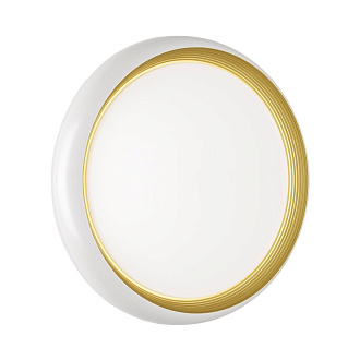 Cветильник 38*8,7 см, LED 48W, 4000 К, IP43, белый/золотой, пластик Sonex Tofiq White, 7650/DL