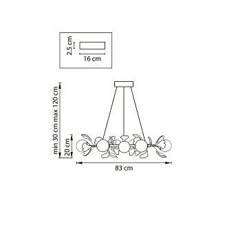 Люстра подвесная Ceramo BW Lightstar 799127