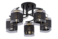 Люстра Ø450 x H250, мм, 5*40W (200W), BLACK (Черный) Rilon 06658/5 BLACK