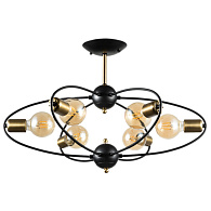 Потолочная люстра Arte Lamp Glasgow A1963PL-6BK, диаметр 62 см, черный