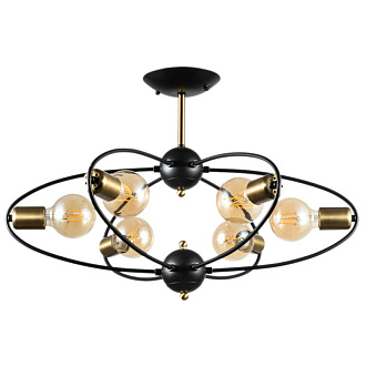 Потолочная люстра Arte Lamp Glasgow A1963PL-6BK, диаметр 62 см, черный
