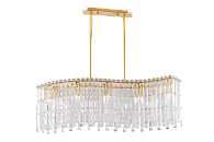 Люстра L850 x W190 x H730, мм, 5*40W (200W), GOLD+CLEAR (Золото + Прозрачный Хрусталь) NewRgy 2670E/5A GOLD+CLEAR