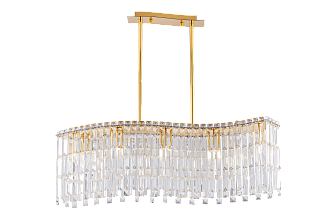 Люстра L850 x W190 x H730, мм, 5*40W (200W), GOLD+CLEAR (Золото + Прозрачный Хрусталь) NewRgy 2670E/5A GOLD+CLEAR