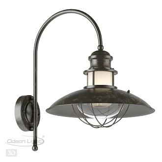 Уличный настенный светильник Odeon Light Dante 4164/1WA коричневый