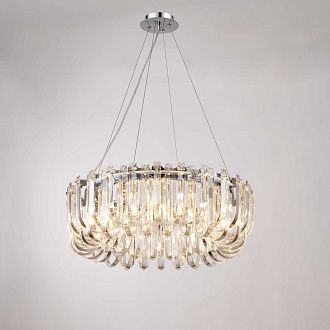 Люстра Ø600 x H200 (1200), мм, 8*40W (320W), CHROME (Хром) NewRgy NW052-ф600*H200(1200) CHROME