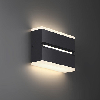 Светильник диммируемый 5*18*12,6 см, LED 12 W, 4000К Черный Novotech Street 359196 IP54
