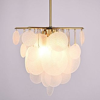 Люстра на штанге Nimbus glass D43 43*43*43 см, 6*E14*40W, ImperiumLoft 313265-22, Латунь