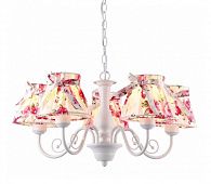 Подвесная люстра Arte Lamp A7021LM-5WH, белый, диаметр 58 см