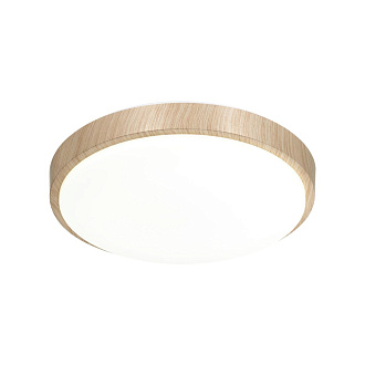 Cветильник 28*6,5 см, LED 18W, 4000 К, IP43, белый/бежевый под дерево, пластик Sonex Losta, 7607/AL