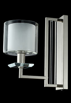 Бра 14*25 см, Crystal Lux NICOLAS AP1 NICKEL/WHITE никель/прозрачный