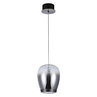 Светильник подвесной 18*22 см, 1 LED*15W, 4000 К, Divinare Campo 5875/51 SP-15, Дымчатый