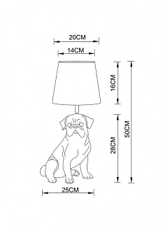 Настольная лампа Glasgow A1512LT-1BK Arte Lamp, черный