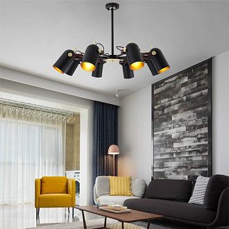 Люстра на штанге BULLET B D70 70*70*40 см, 3*E27*60W, ImperiumLoft BULLET-B01, Чёрный