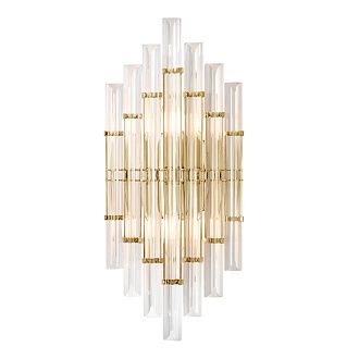 Бра Crystal Lux SARAGOSA AP2 BRASS/TRANSPARENTE Латунь