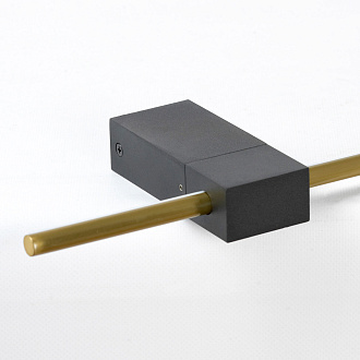 Бра настенное 3*100-100 см, 1*LED, 16W, 3000K, Lussole Bridgeport LSP-7354, матовое золото