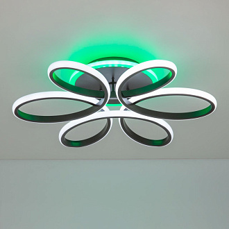 Светильник Citilux Сезар Смарт CL233A155E RGB, 80W LED, 3000-5500K, диаметр 59 см, коричневый