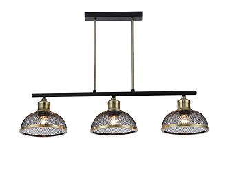 Люстра L720 x W180 x H460, мм, 3*40W (120W), BLACK+BRONZE (Черный+Бронза) Rilon 06494/3 BLACK+BRONZE