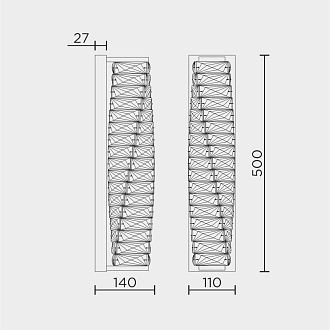 Настенный светильник 50*12* см, LED 13W, 4000K, Золото MODELUX ML.541.500 GD