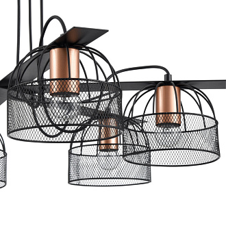 Подвесная люстра  75*90 см, 6*E27 черный, медь Vele Luce Modello VL6452P06