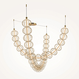 Подвесной светильник 208,6*35*94*184 см, LED*107W, 3000 К, Golden Cage MOD216PL-L55G3K Maytoni, Золото