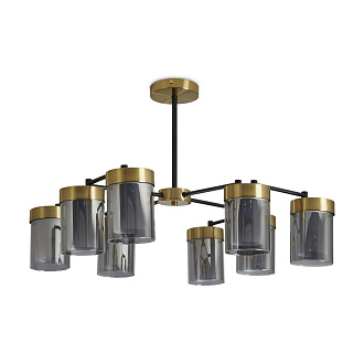 Светильник 77 см, Freya Modern FR5432PL-08BBS, черный-латунь