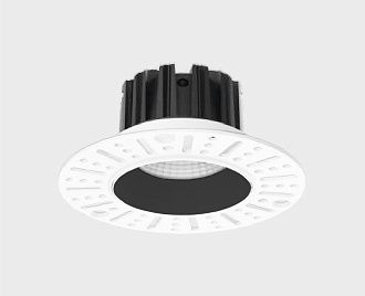 Встраиваемый светильник 12 см, 12W, 3000K, Italline IT02-028 black 3000K, черный, вр 8 см