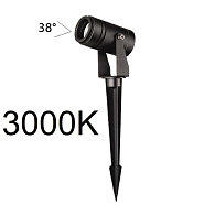 Грунтовый светильник 49 см, 10W, 3000K, Odeon Light Nature Stima 6647/10GL3, черный