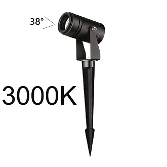 Грунтовый светильник 49 см, 10W, 3000K, Odeon Light Nature Stima 6647/10GL3, черный