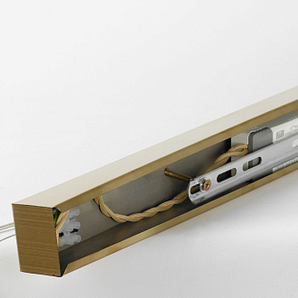 Линейно-подвесной светильник 100*8*30/160 см, 13*LED*3W 4000K Lussole Cayuga LSP-7184 Бронзовый