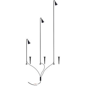 Грунтовый светильник 9W, 3000K, Arte Lamp MULIPHEIN A1084PA-3BK, черный